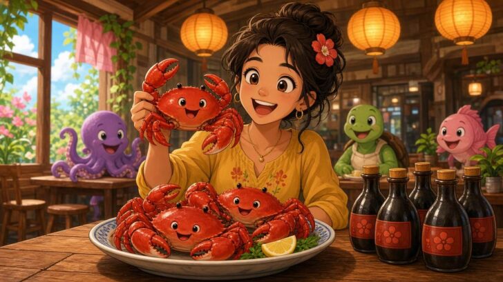 Is It A Boy Crab Or A Girl Crab, And Who Is Brave Enough To Ask At Dinner - comic illustration