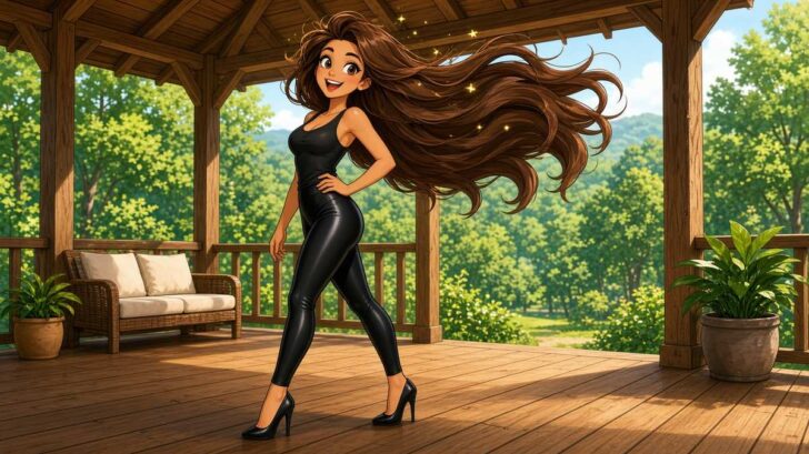 How Many Hair Flips Does It Take To Own A Covered Terrace - comic illustration