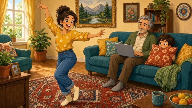 Is Dancing In The Living Room The Ultimate Youngest Child Boundary Test - comic illustration